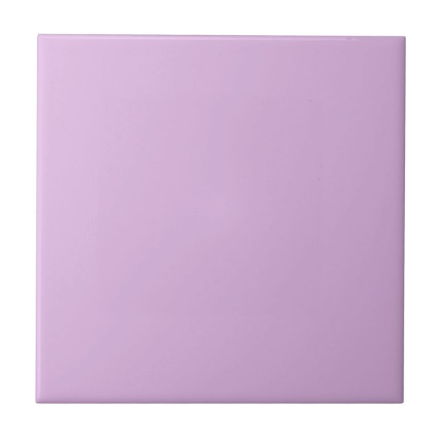 Purple Lilac Violet Solid Colour Elegant Minimalis Ceramic Tile (Front)