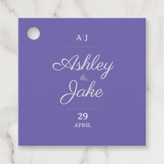 Purple Lilac Wedding Favour Tags