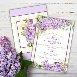Purple Lilac Wedding Invitation