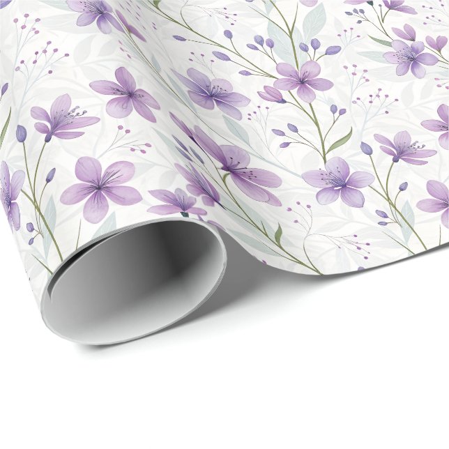 Purple Lilac  Wrapping Paper (Roll Corner)