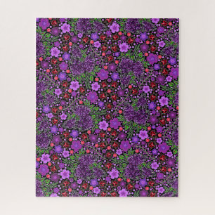 Purple Lilacs and Ladybugs NH State Symbols Jigsaw Puzzle