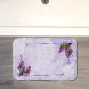 Purple Lilacs Bath Mat