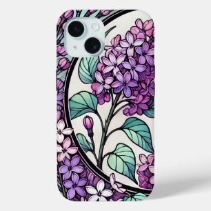 Purple Lilacs iPhone 15 Case