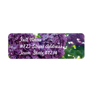Purple Lilacs  Mailing Label Return Address Label