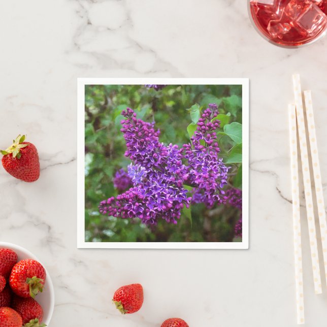 Purple Lilacs on a Spring Day Napkin (Insitu)