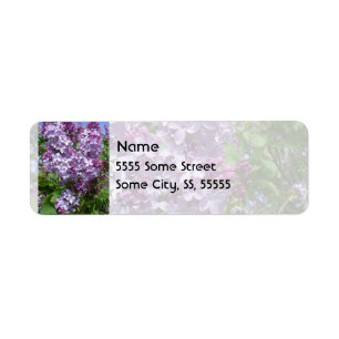Purple Lilacs Return Address Label