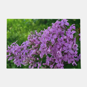 Purple lilacs romantic elegant purple floral photo doormat