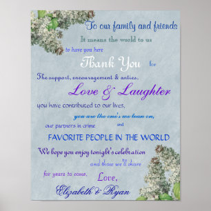 Purple Lilac's Wedding Thank You Poster