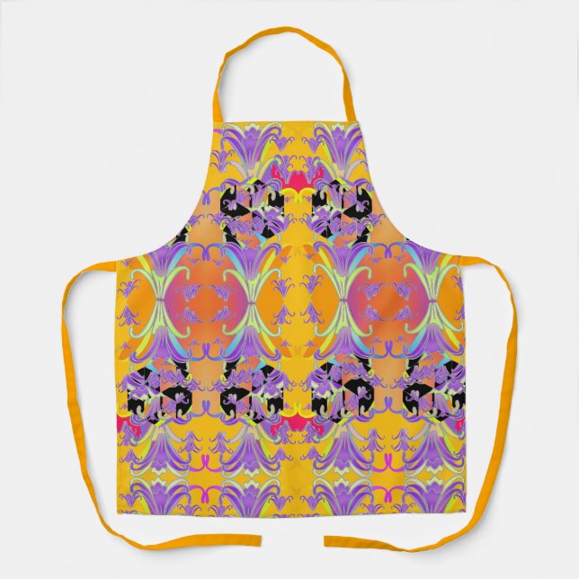 Purple Lilies Elegance Hostess  Apron (Front)