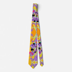 Purple Lilies Elegance Tie