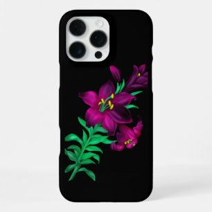 Purple Lilies iPhone 16 Pro Max Case