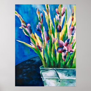Purple Lilies Poster