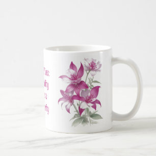 Purple Lily Flowers Coffee Mug