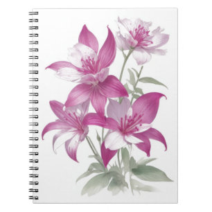 Purple Lily Flowers Notebook