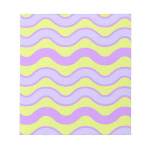 Purple Lime Groovy Stripe Minimalist Spring Summer Notepad