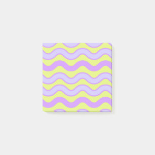 Purple Lime Groovy Stripe Vibrant Spring Summer Post-it Notes