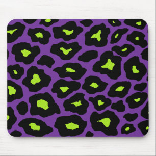 Purple & Lime Leopard Mouse Pad