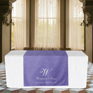 Purple Linen Business Table Runner Banner Script Tapestry