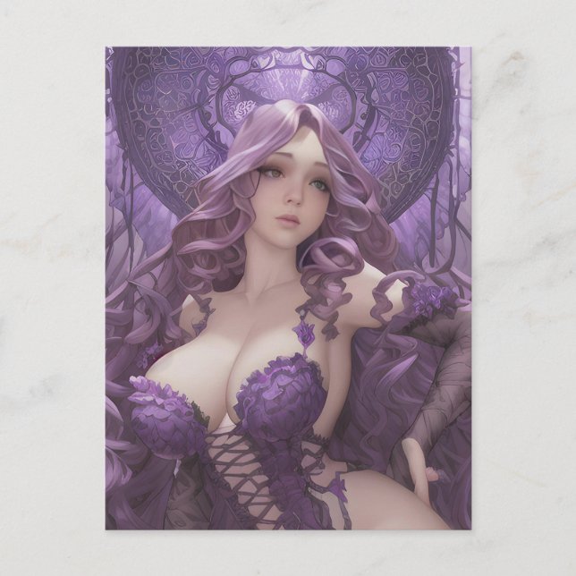 Purple Lingerie Postcard (Front)