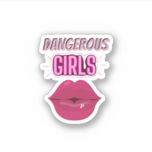 Purple Lips & Dangerous Girls women typography