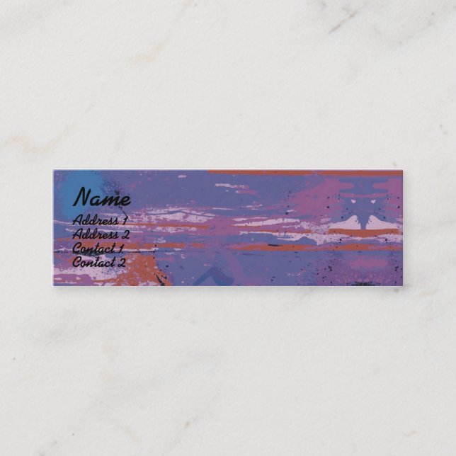 Purple Lips - Skinny Mini Business Card (Front)