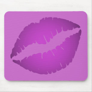 Purple Lipstick Mouse Pad