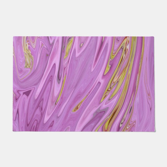 Purple liquid design     doormat (Front)