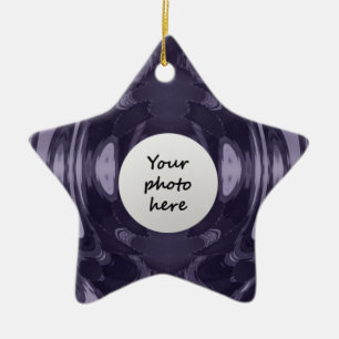 Purple Liquid Mirror Abstract Pattern Art Ceramic Tree Decoration