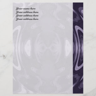 Purple Liquid Mirror Abstract Pattern Art Letterhead Design