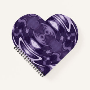 Purple Liquid Mirror Abstract Pattern Art Notebook