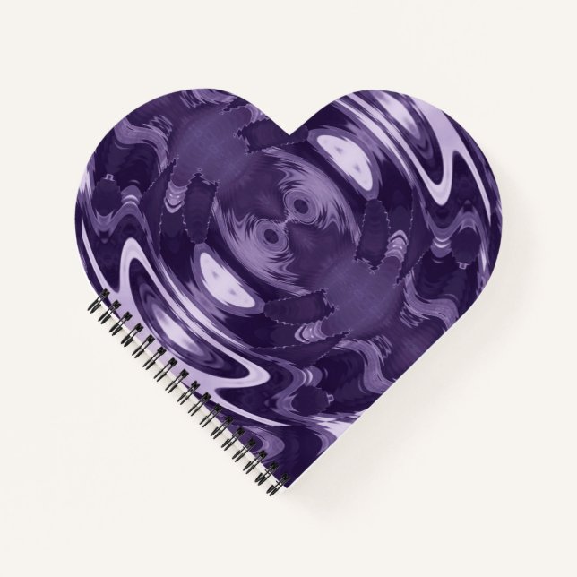 Purple Liquid Mirror Abstract Pattern Art Notebook (Front)