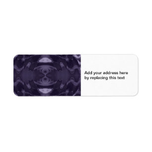 Purple Liquid Mirror Abstract Pattern Art Return Address Label