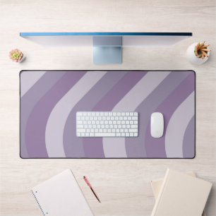 Purple Liquid Swirl Flow Groovy Stripe Y2K Pattern Desk Mat