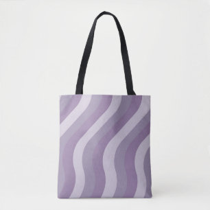 Purple Liquid Swirl Flow Groovy Stripe Y2K Pattern Tote Bag
