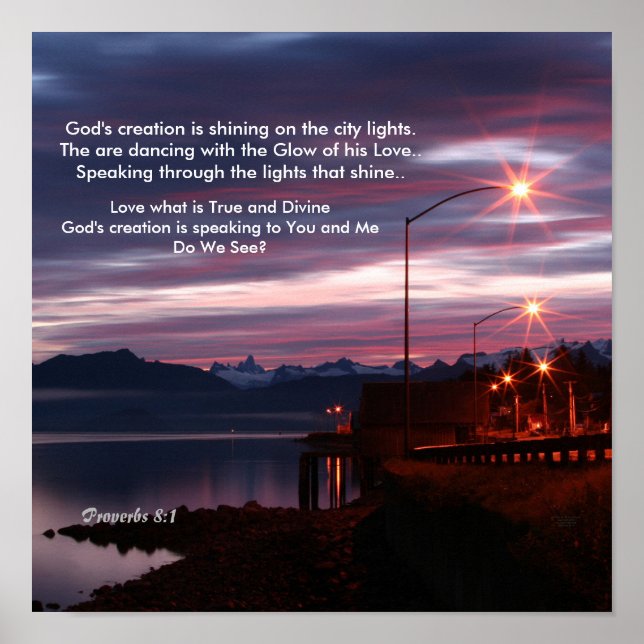 Purple Lit Sky Poster (Front)