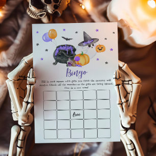 Purple Little Boo Ghost Baby Shower Bingo Game