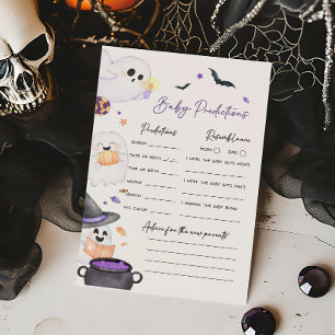 Purple Little Boo Halloween Baby Predictions Game
