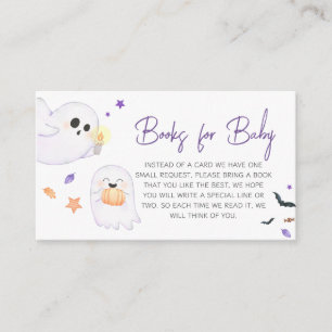 Purple Little Boo Halloween Books for Baby Enclosure Card