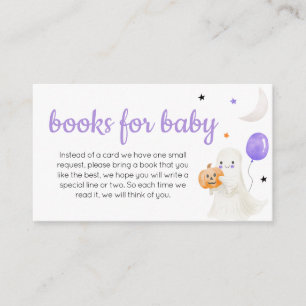 Purple Little Boo is Almost Due Book for Baby Enclosure Card