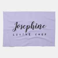 Purple Little Chef Script Name Simple personalised