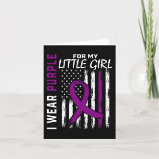 Purple Little Girl Daughter Epilepsy Awareness Ame Card