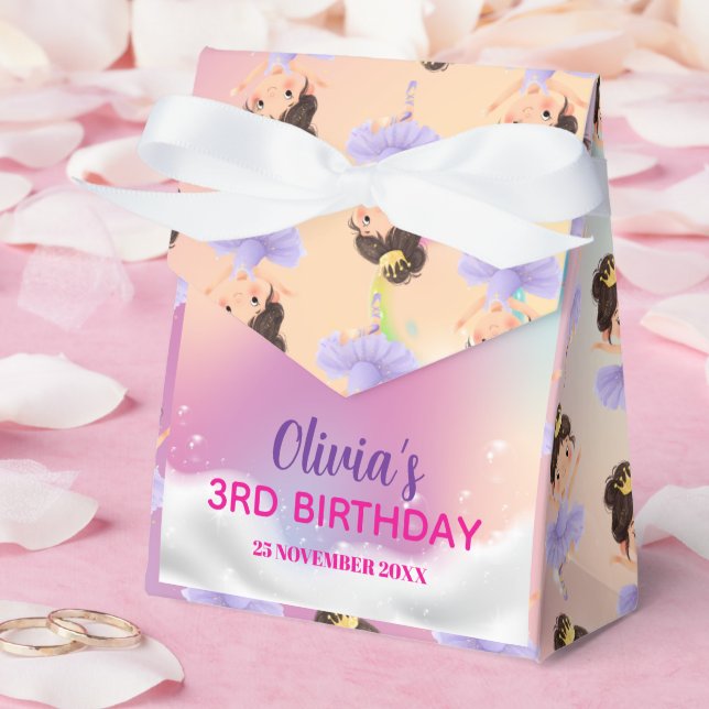 Purple Little Princess Ball Favour Box (Wedding)