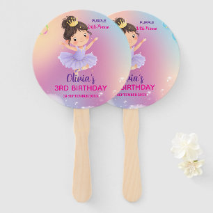 Purple Little Princess Ball Set of Fans