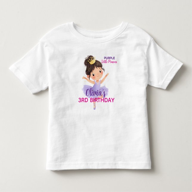 Purple Little Princess Ball  Toddler T-Shirt (Front)