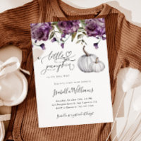 Purple Little Pumpkin Rustic Baby Shower
