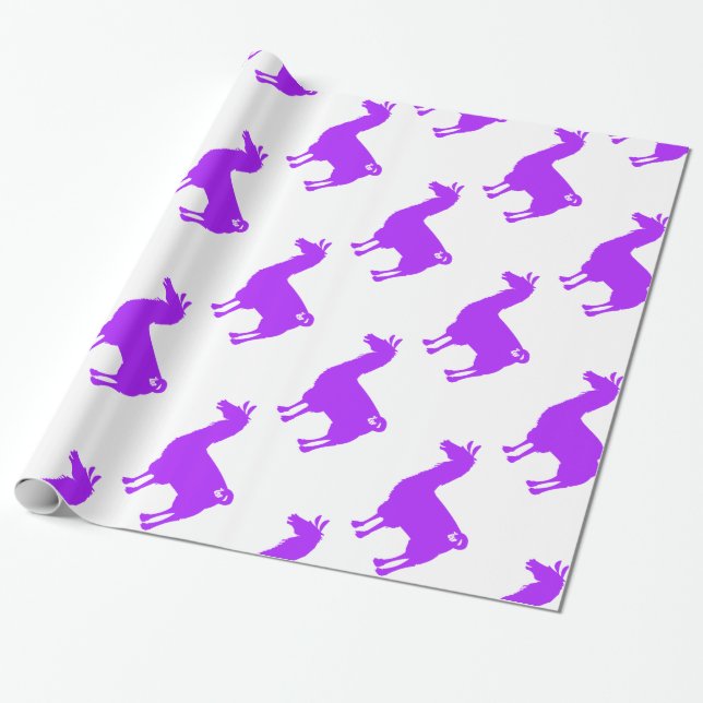 Purple Llama Wrapping Paper (Unrolled)