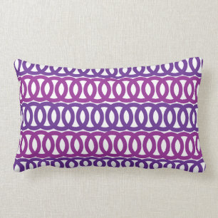 Purple Loop Pattern American MoJo Throw Pillow