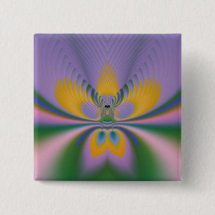 Purple Lotus 15 Cm Square Badge