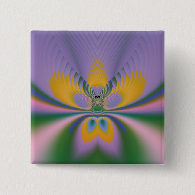 Purple Lotus 15 Cm Square Badge (Front)