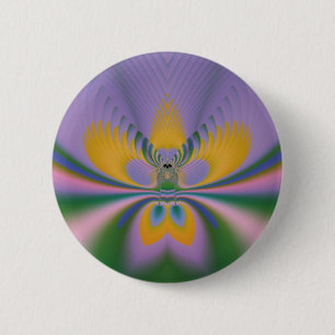 Purple Lotus 6 Cm Round Badge